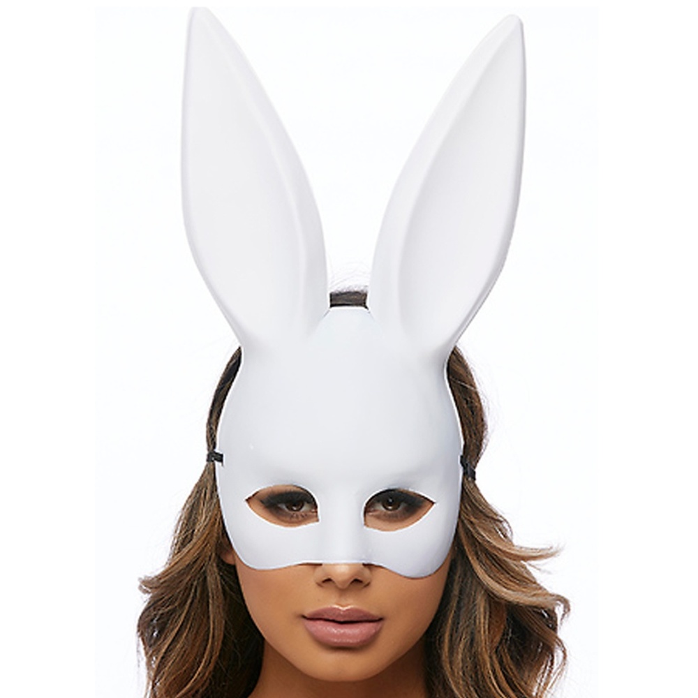 Edgy Bunny Mask Rabbit Ears White